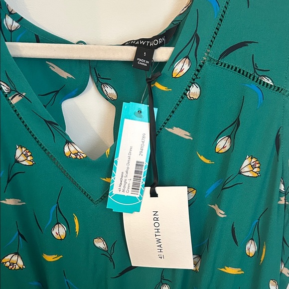 41 Hawthorn Teal Floral Women’s Size Large Stitch Fix - Picture 2 of 5